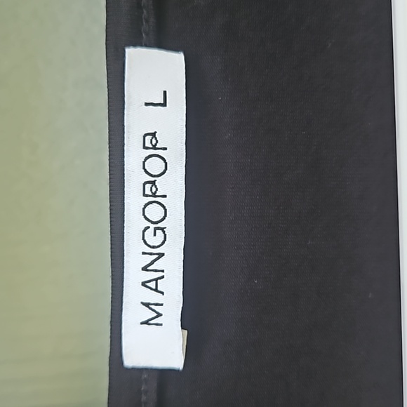 Ladies Mangopop brand one piece snap body contour shirt black - Picture 3 of 9